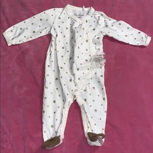 Jessica Simpson footed onesie  3-6 months stars